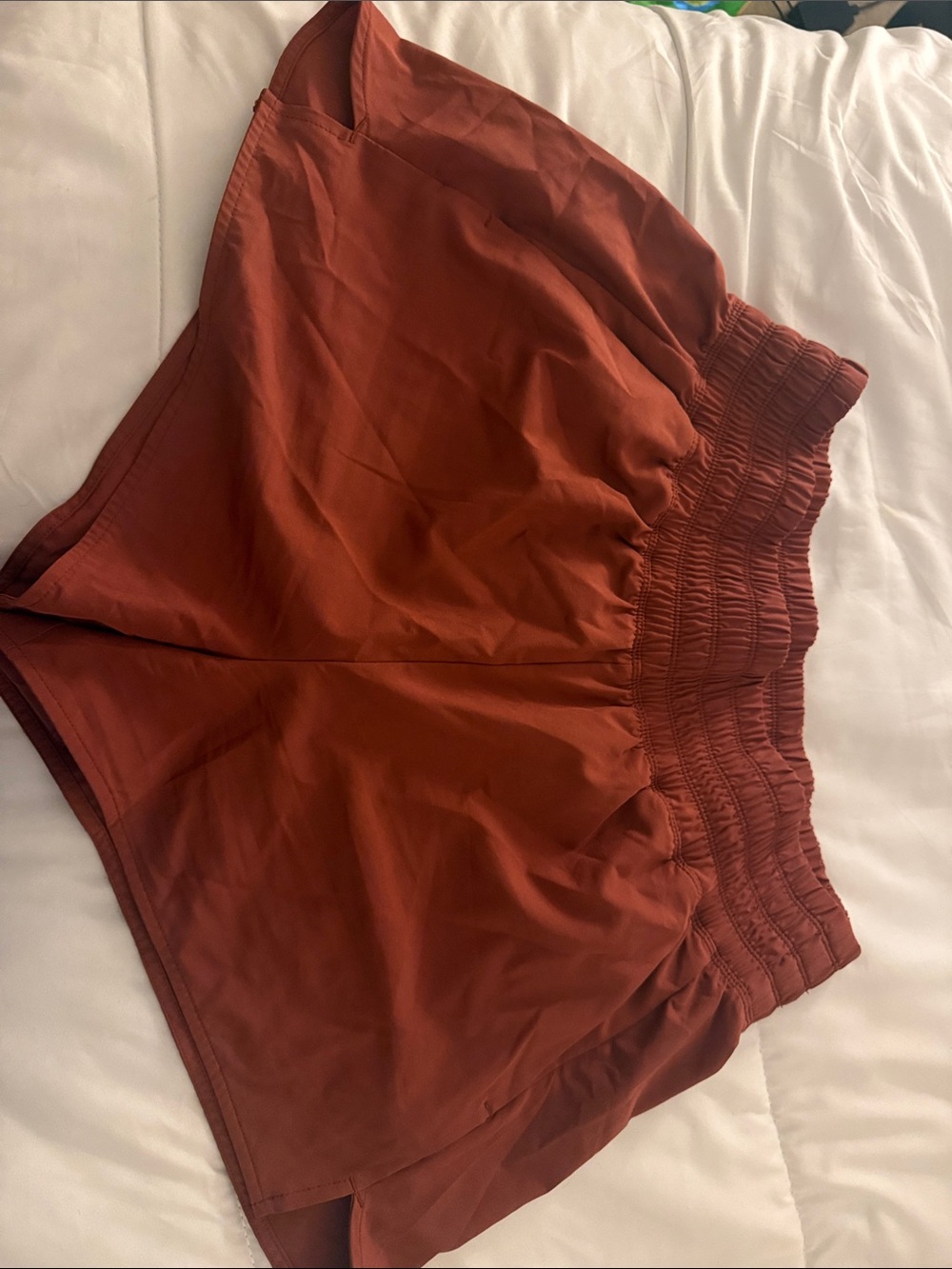 Old Navy Rust Smocked-Waist Athletic Shorts